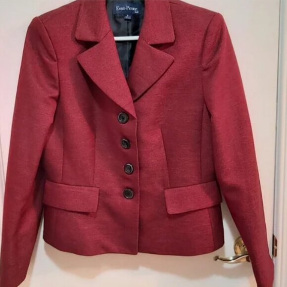 Evan Picone suit red blazer jacket, size 8 - Picture 1 of 4